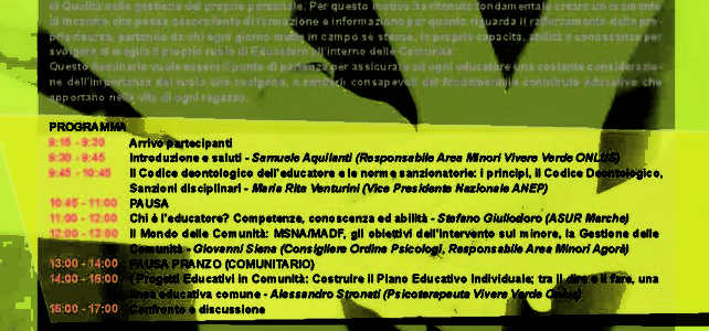 Giornata Formativa “L’educatore Professionale”  24/06/2015
